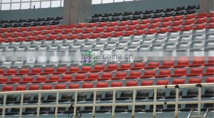 Aries blow mold one-piece single anti-aging HDPE plastic stadium chair tiered stadium seating