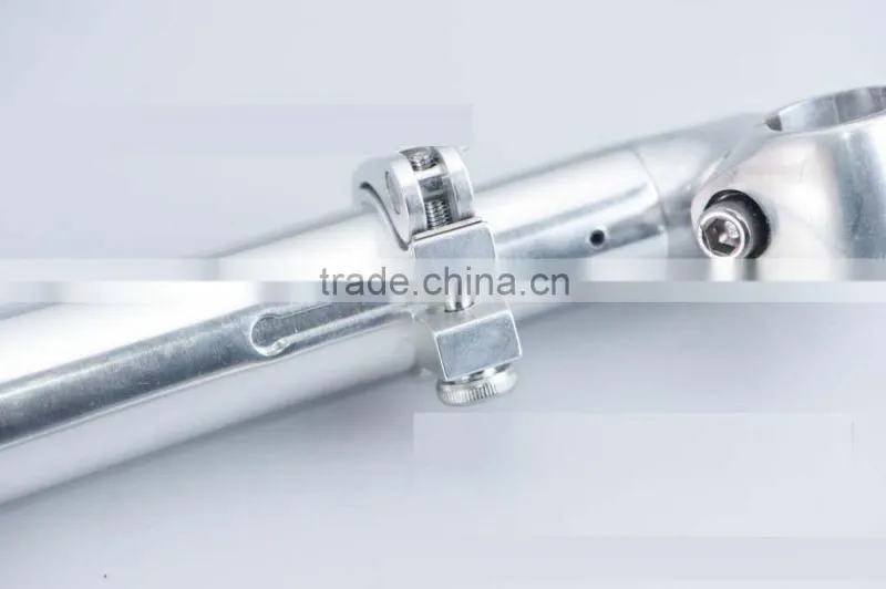 2015 Newest 22.2mm/25.4mm Bar Bore Silver Alloy Folding Bike Handlebar Stem