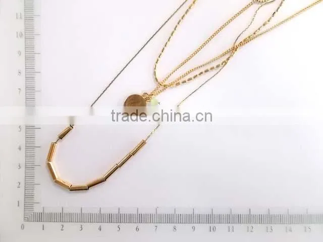 Fashion multilayer chain pendant necklace