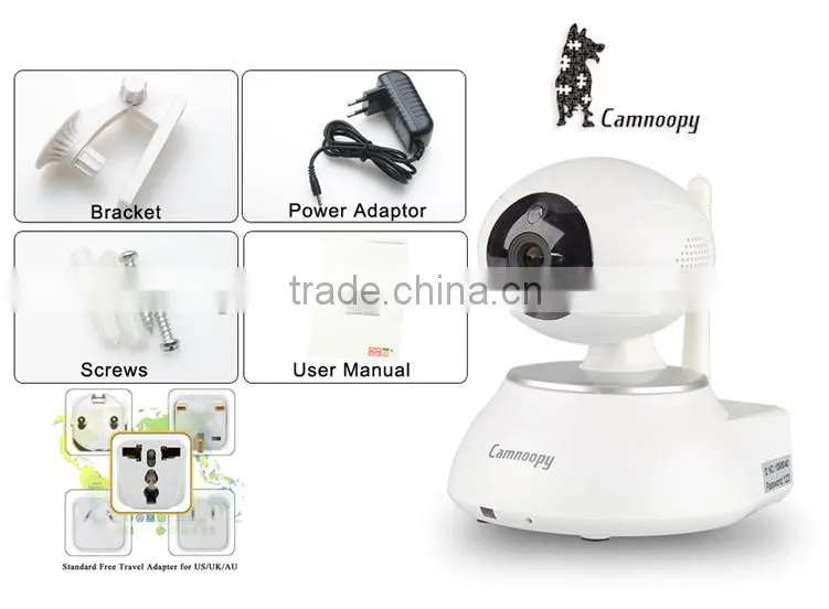 Onvif P2P 720P HD full hd ip camera 128GB SD card Max 64ch wifi IP camera alram sensor