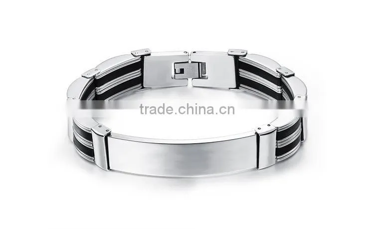 gb0615936a Genuine Silicone With Stainless Steel Cheap 361l Steel Bracelet