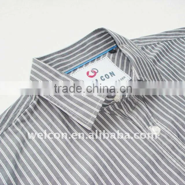 Latest men's long sleeve style stripe classic business dress 100% cotton shirt