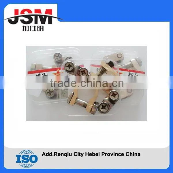 2015 hot sale zince alloy ,brass,copper plated etc battery terminals