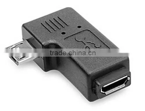 L shape micro usb male to mini usb female black adapter cabletolink top quality OTG Data transfer power charge