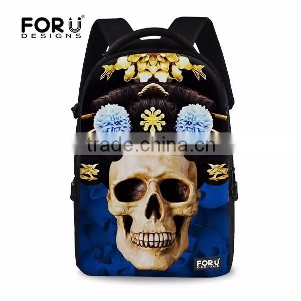 Wholesale Hot Sale Vintage Skull Backpack,Polyester Backpack,Laptop Backpack