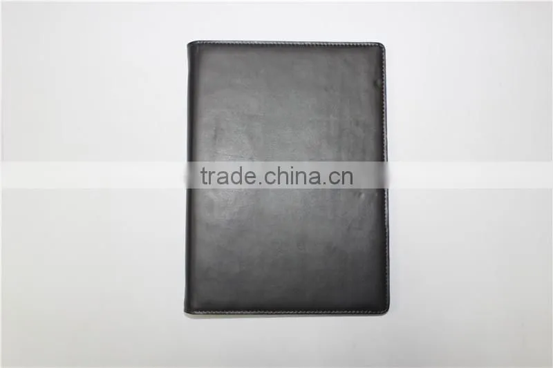 Dongguan factory direct pu leather file folder with Multi-function pocket,High quality file folder customized Logo