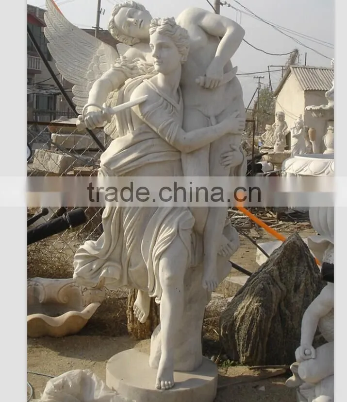 Chinese Interesting Stone Women and Sheep Sex Sculpture