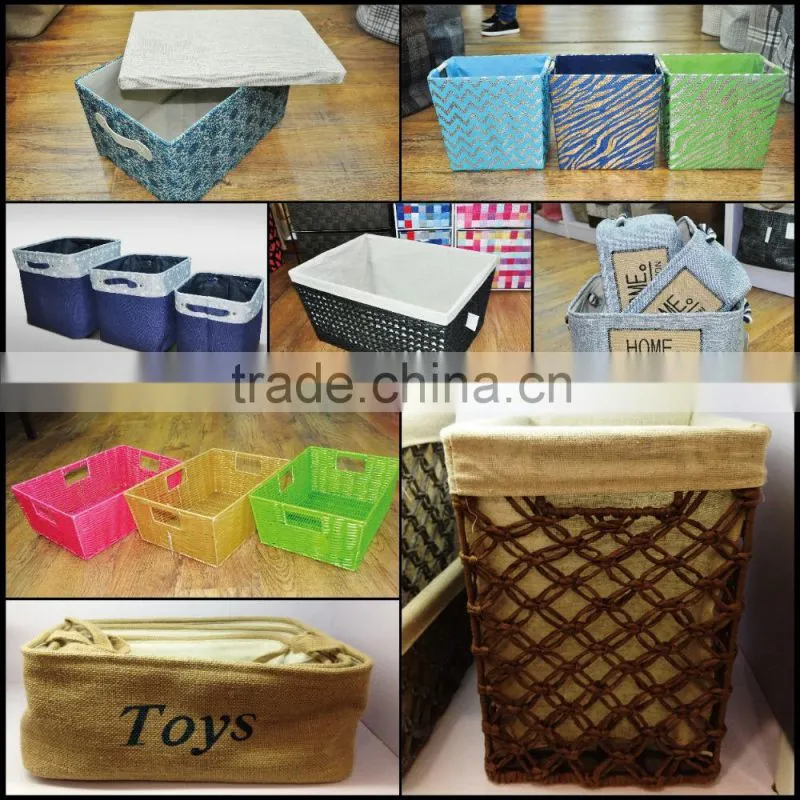 Set 3 large wicker baskets for laundry