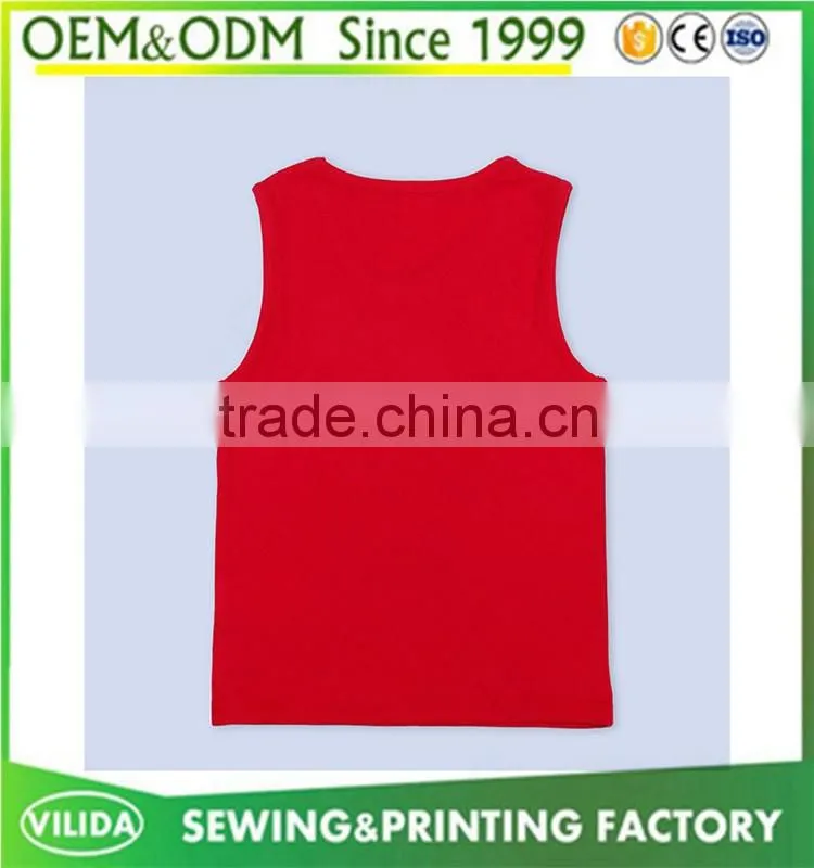 Factory price fashion boys sleeveless t shirt childrens boys printing vest