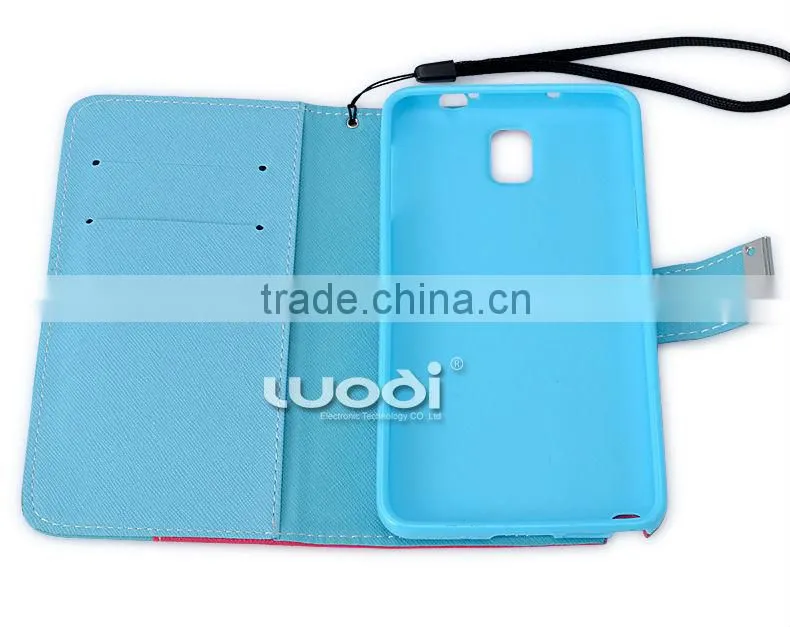 hit color series cross grain leather case for Samsung note3