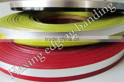 Silver + RED ,Bicolor PVC edging Edge Banding for furniture