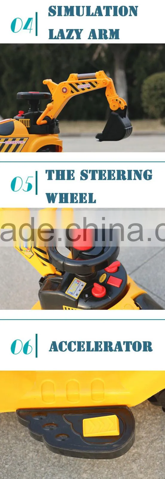 Best gift for your baby! outdoor toy excavator for kids/Mini toy car with music made in China.