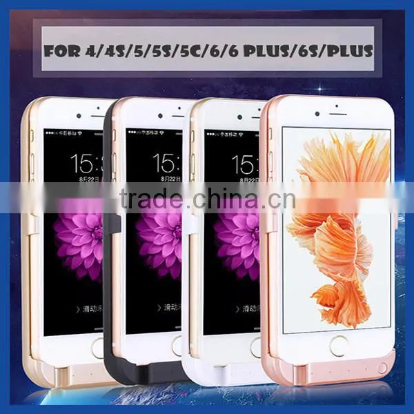 Portable External Power Pack battery Backup 5000mAh Battery Charger Smart Case For iPhone 4 4S 5 5S