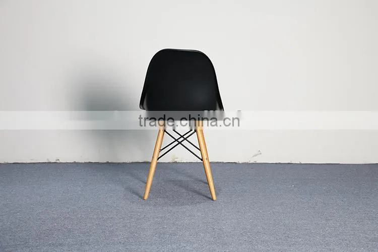 Designer Dining Side Wood Leg Replica ABS plastic Chair