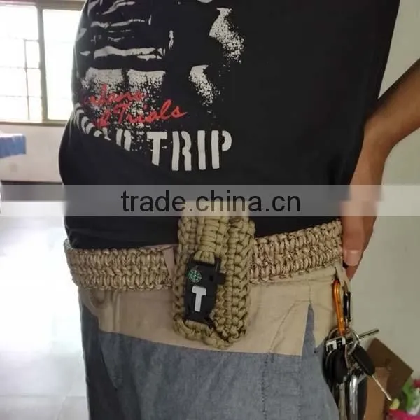 550 paracord survival bag for belt, survival cheap tools bag