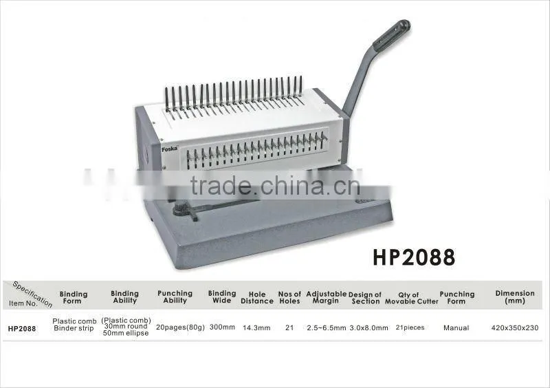 Plastic Comb book binding machine