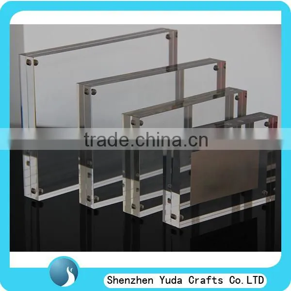 cheap acrylic clear photo frame with magnet for exhibition table top menu holder high quality