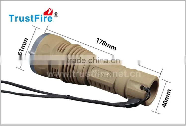 TrustFire DF001 650LM Professional dive torch diving to 100M, waterproof flashlights powered by CREE torch light with CE FCC
