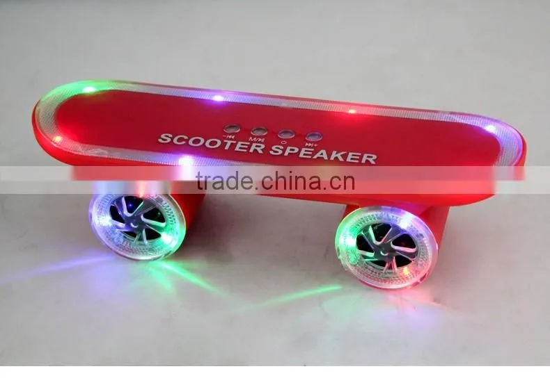 Colorful LED light bluetooth speaker with TF USB player FM radio mini portable scooter bluetooth speaker