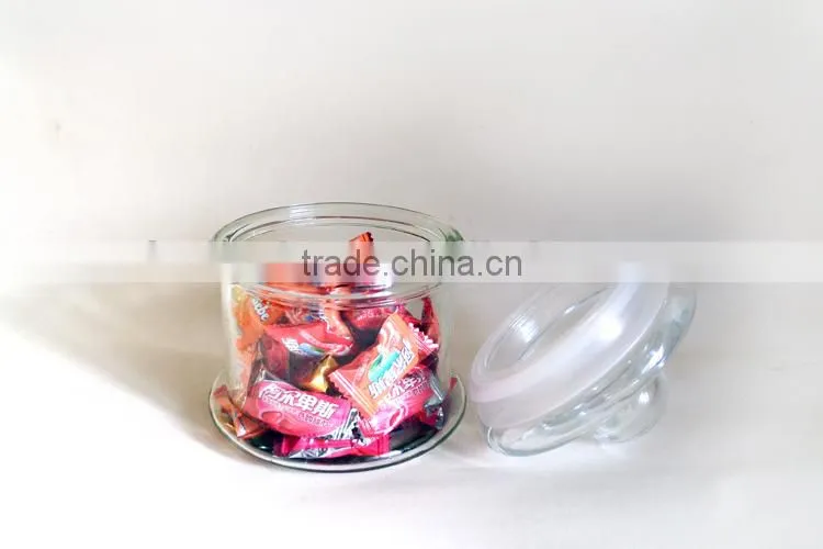 glass candle jar with glass sealed lids