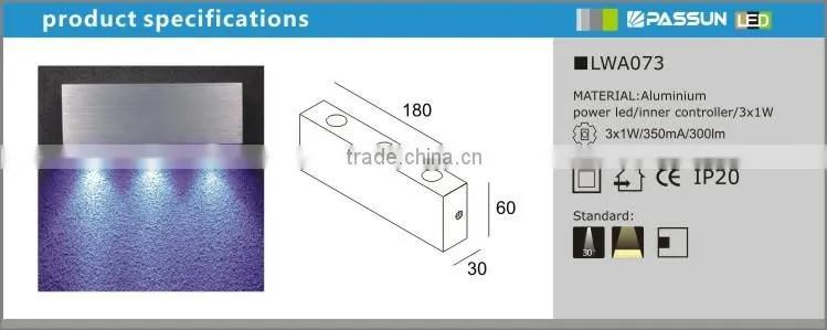decorative led wall light for project white color indoor used