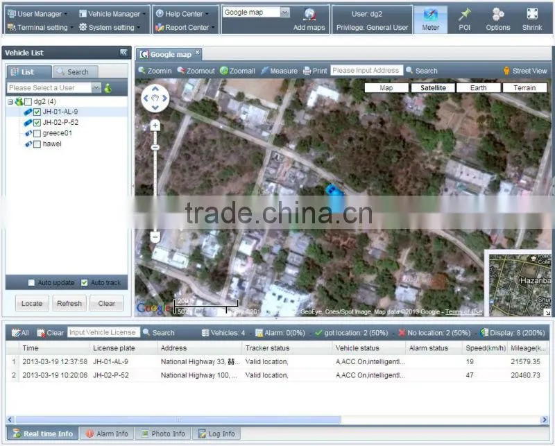Remote control sim card gps tracking device google maps GPS tracker with fuel sensor