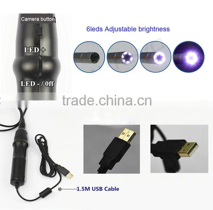 Handle 7MM USB gooseneck wire handle borescope car diagnostic tools gooseneck wire
