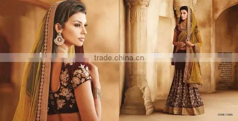 On Net Lehenga Saree Multi Color Georgette