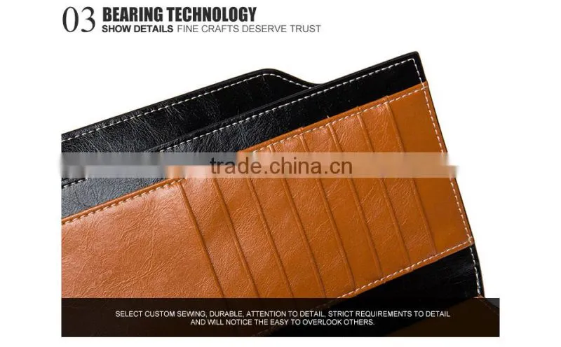vintage leather long purse and wallet women clutches wallet wholesale
