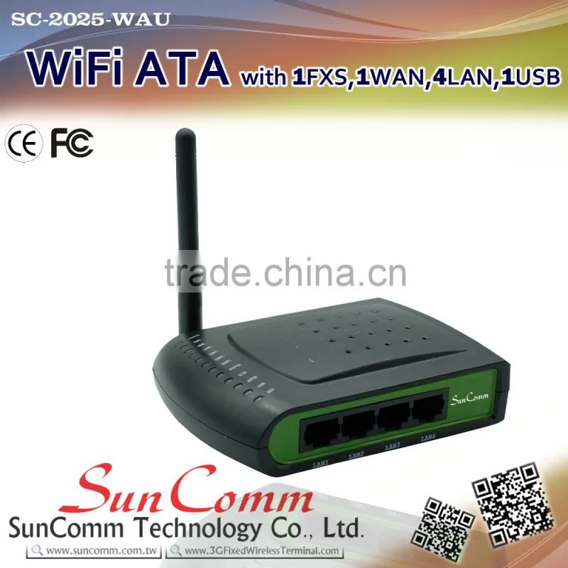 SC-2025-WAU Mini USB WiFi Voip ATA support 802.11n, up to 150Mps