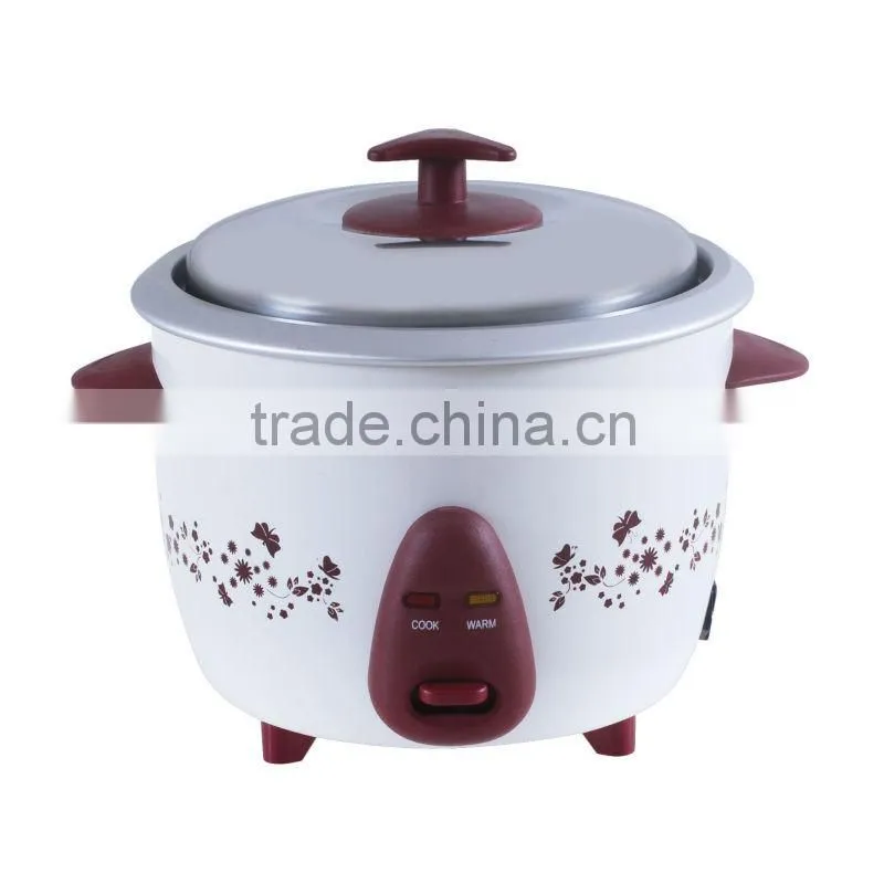 Color plastic drum rice cooker with cricle body flower rice cooker