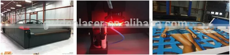 sublimated dye textile cutter / laser cutting digital printing fabrics