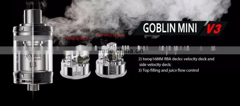 2016 mini electronic atomizer UD goblin mini v3 youde tank atomizer hotsale from Alibaba