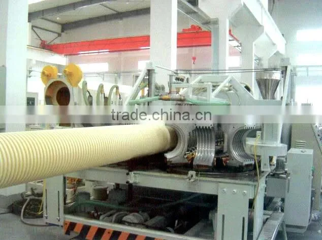 Plastic Drainage Pipe Machinery UPVC Double Wall Corrugated Pipe Extrusion Line