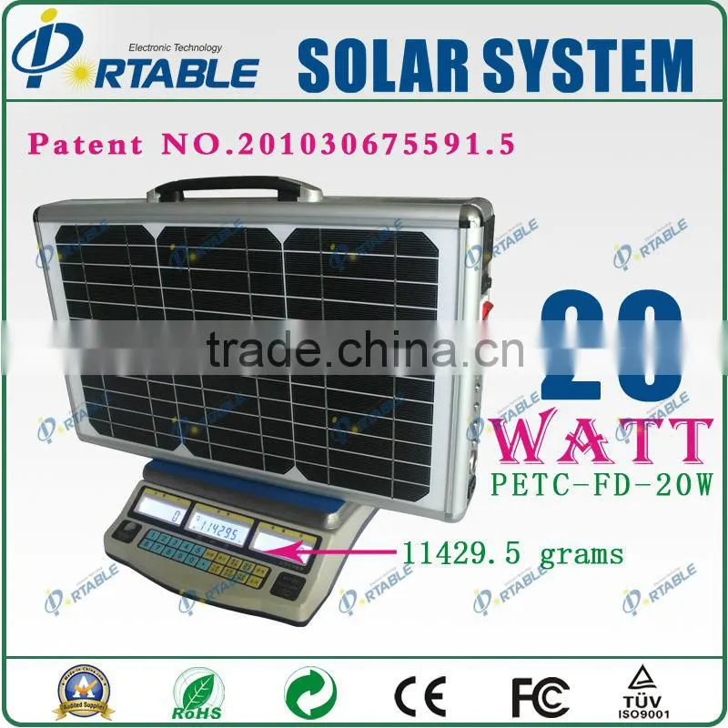High quality ! 20W Portable Solar power System generating for outdoor use
