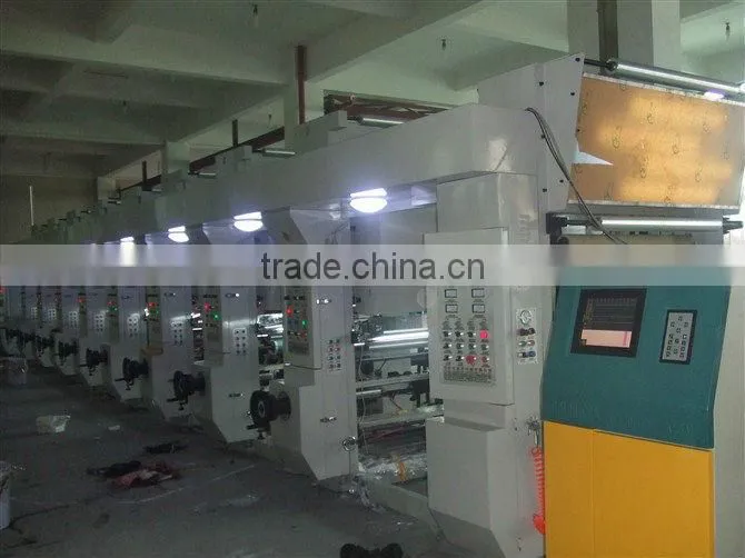 Middle speed plastic film roll Rotogravure Printing Machine