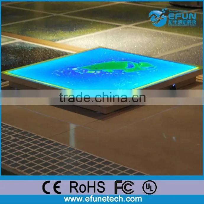pvc vinyl color decorative led liquid floor,led lighting liquid dance floor with rechargeable batteries