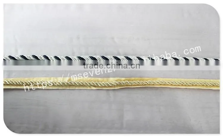 Fashion design 1.5cm width tripe lip polyester tape garment trim
