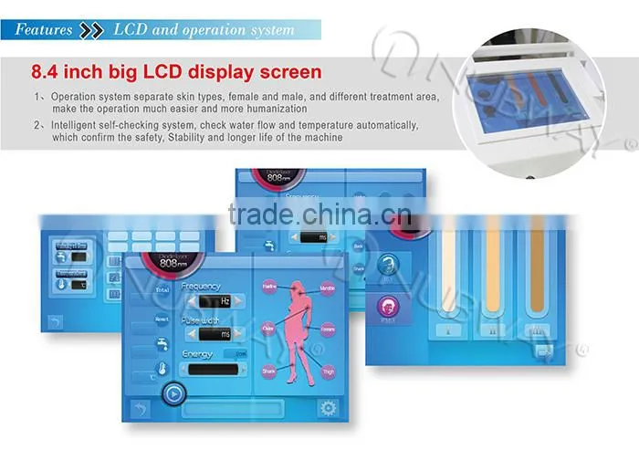 Top seller! depilacion laser 808 Diode body hair removers for man/ diode laser 808nm depilator