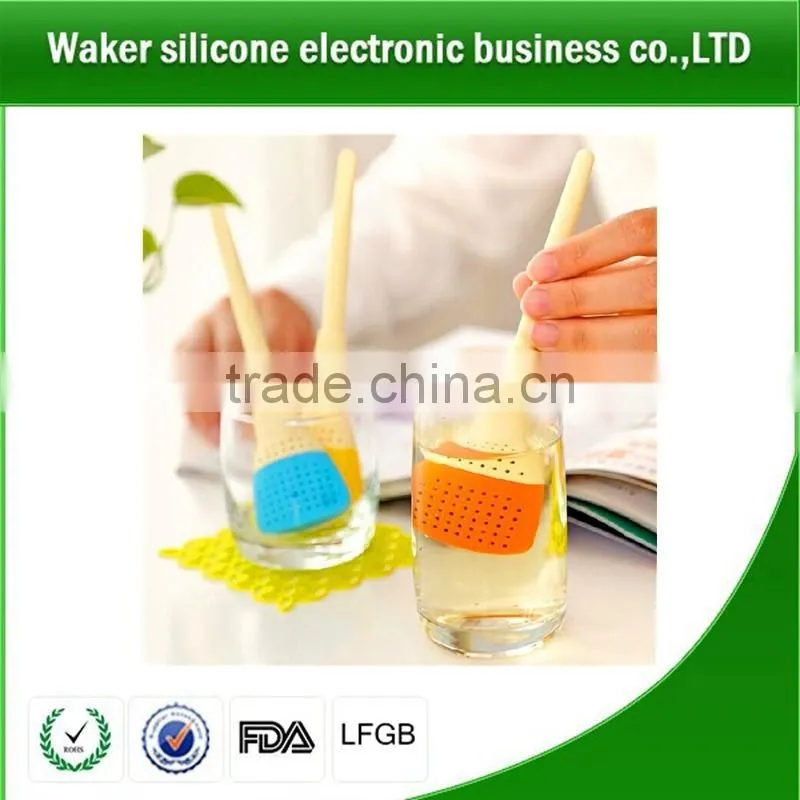 eco-friendly cute design silicone tea strainer
