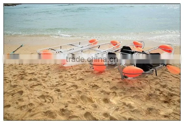 2 person clear bottom pedal fish kayak made in china