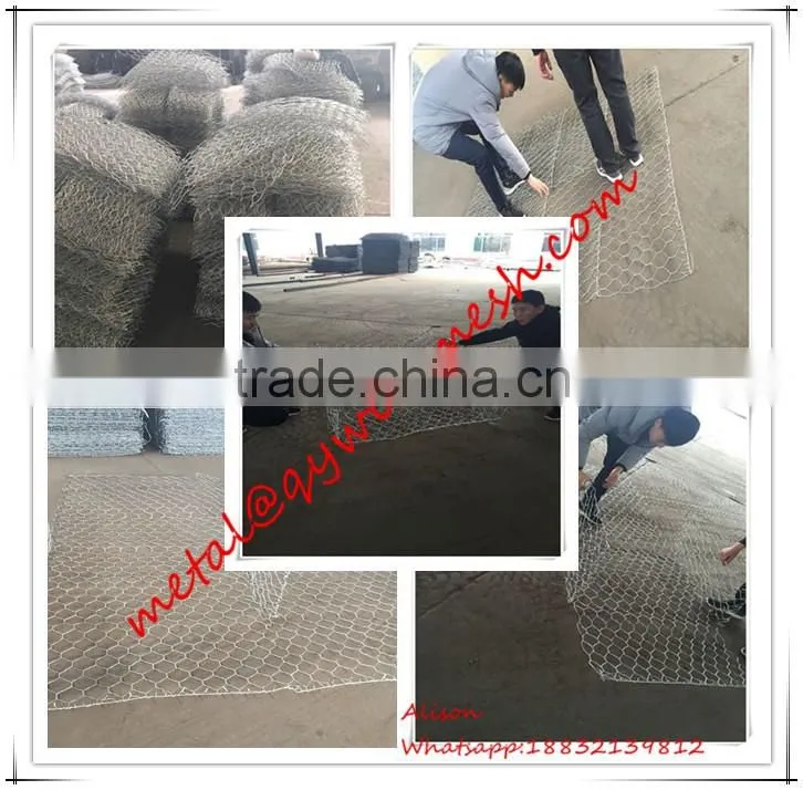 1*1*0.3m galvanized gabion mattress price / gabion box price