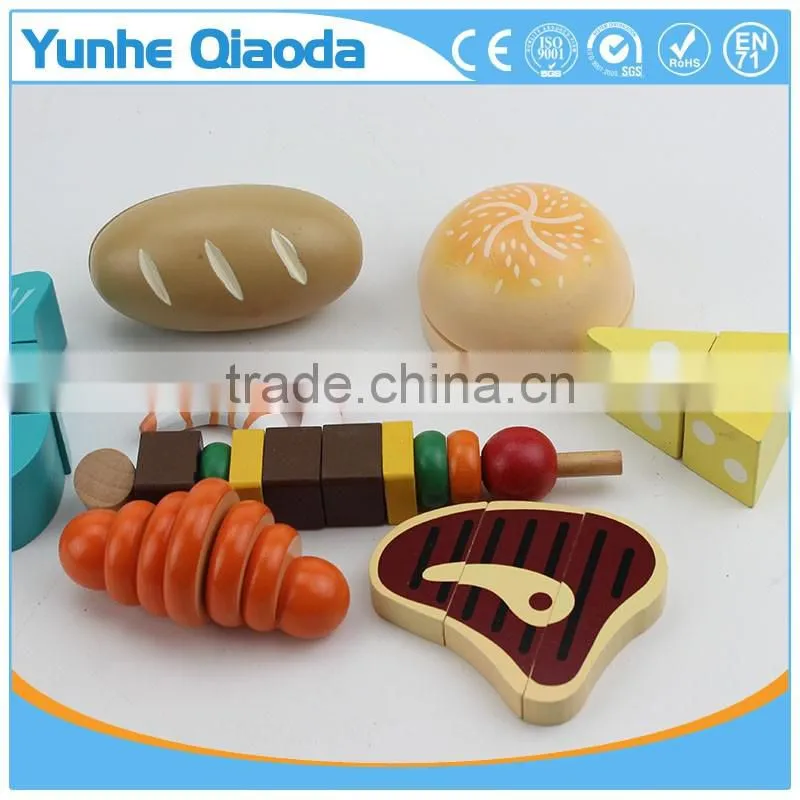 wooden food lunch basket set for years of play wooden 9 piece food basket