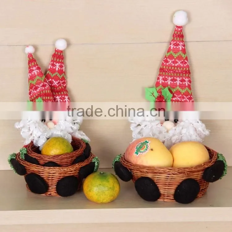Lovely christmas deer style fine wickerwork basket for christmas gift