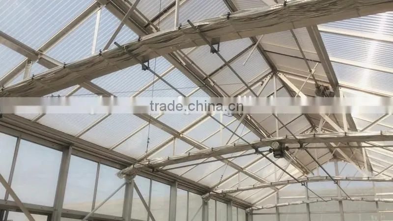 Aluminum frame Glass Greenhouse PC greenhouse with aluminum structure