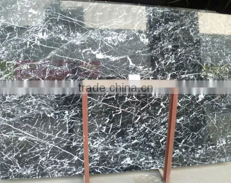 Black nero marquina polished marble slab 2cm
