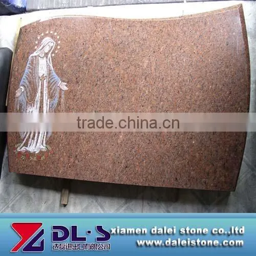 Black stone angel headstones