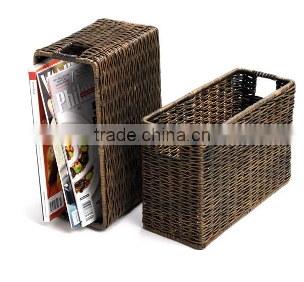Natural Wicker Magzine Basket wholesale