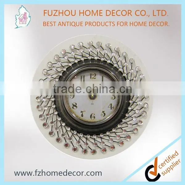 Wholesale and customized wall clock for home decor with acrylic bead decor