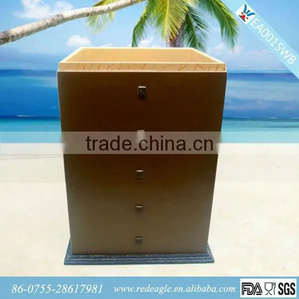 EA0015WB European style brown home decorative waste basket